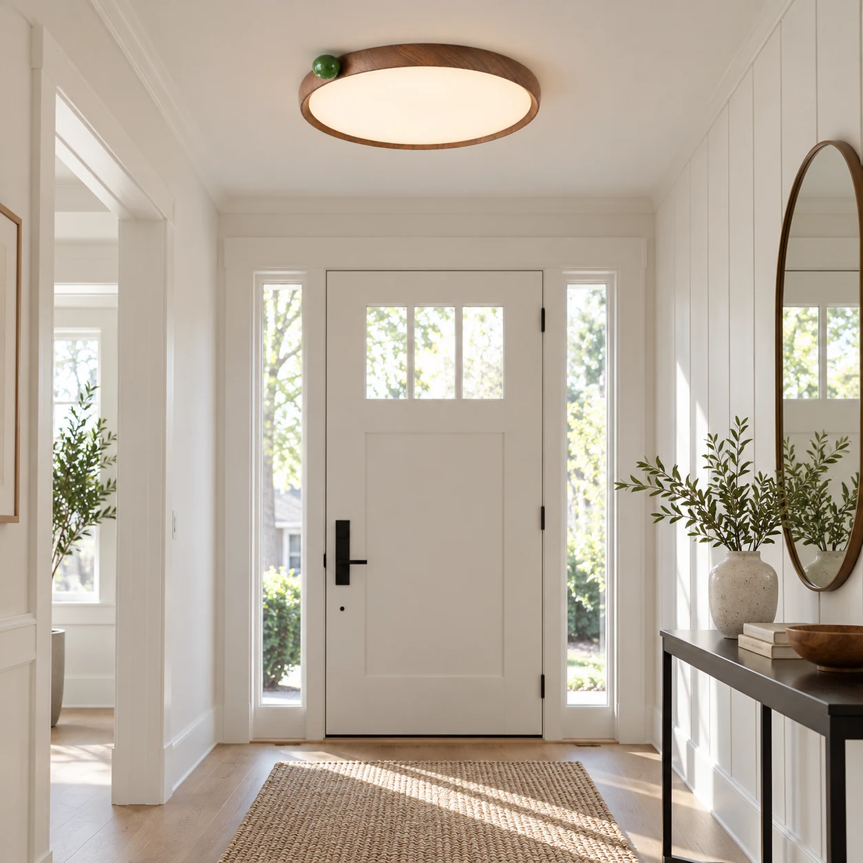 Clara ceiling light in an entry foyer