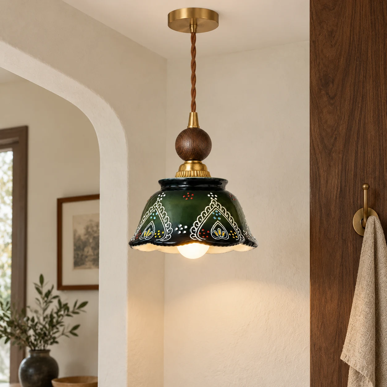 Clara pendant in home entry alcove