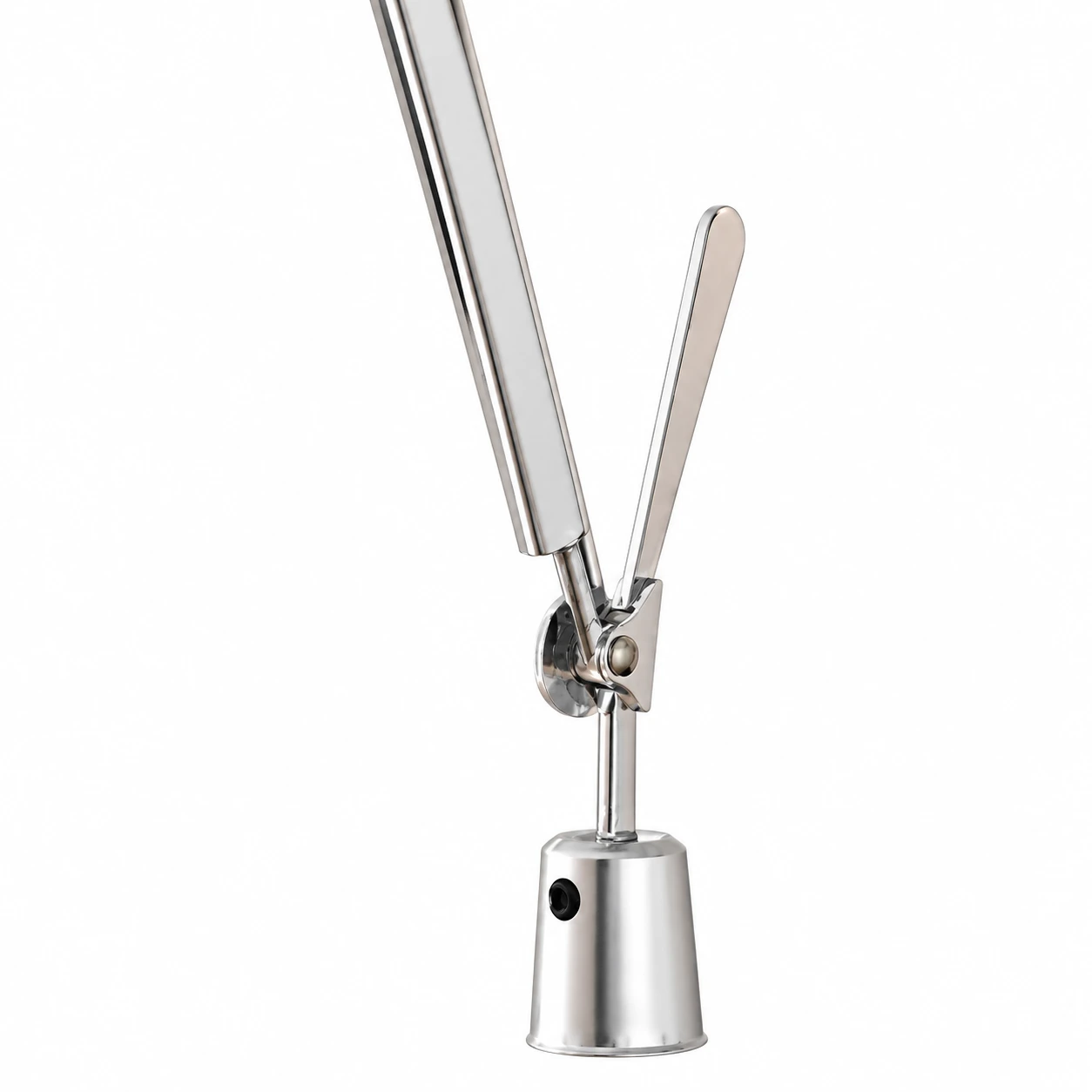 Elara Bauhaus Swing Arm Chrome Pendant Light
