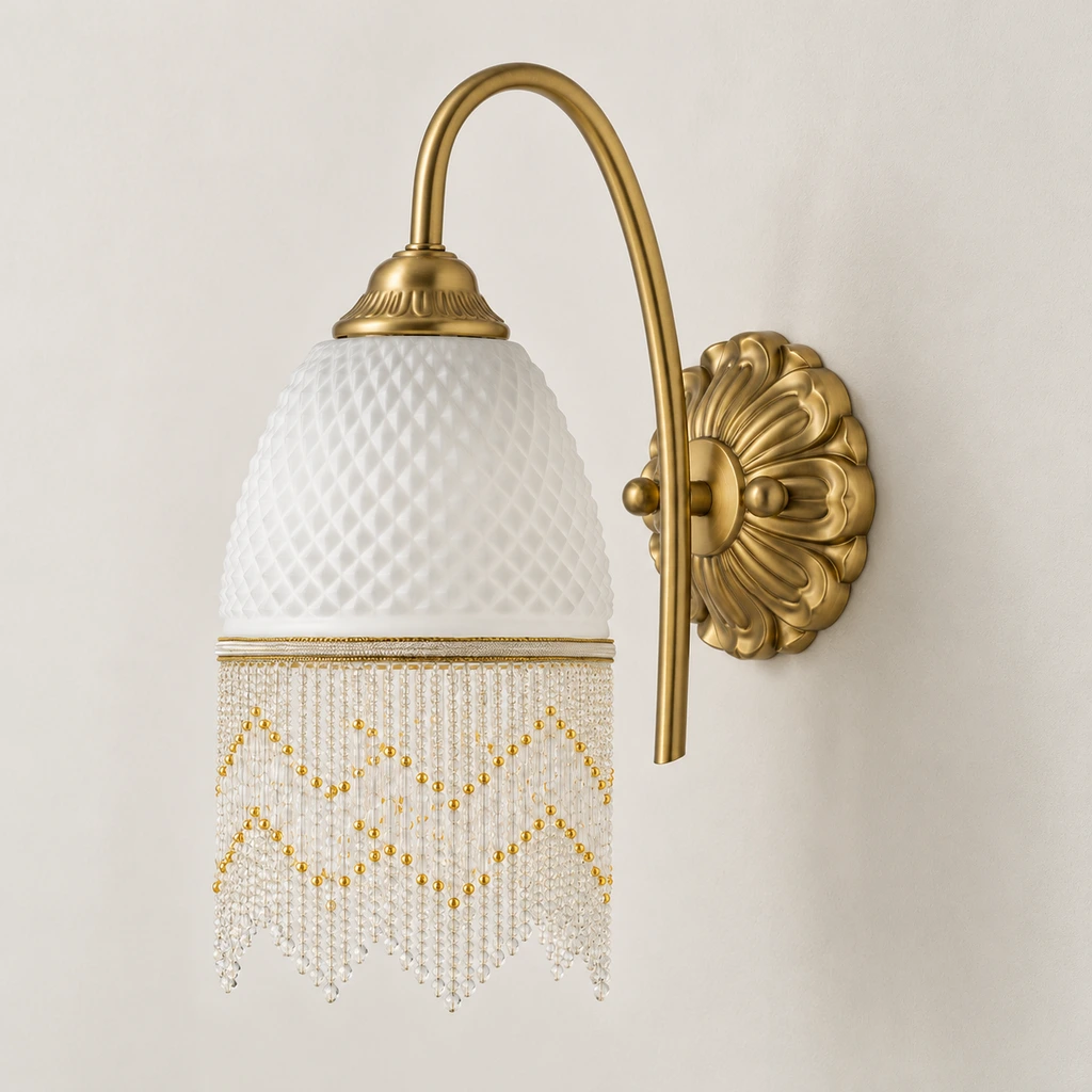 Mara Vintage Tassel Iron Glass Wall Sconce product image 8