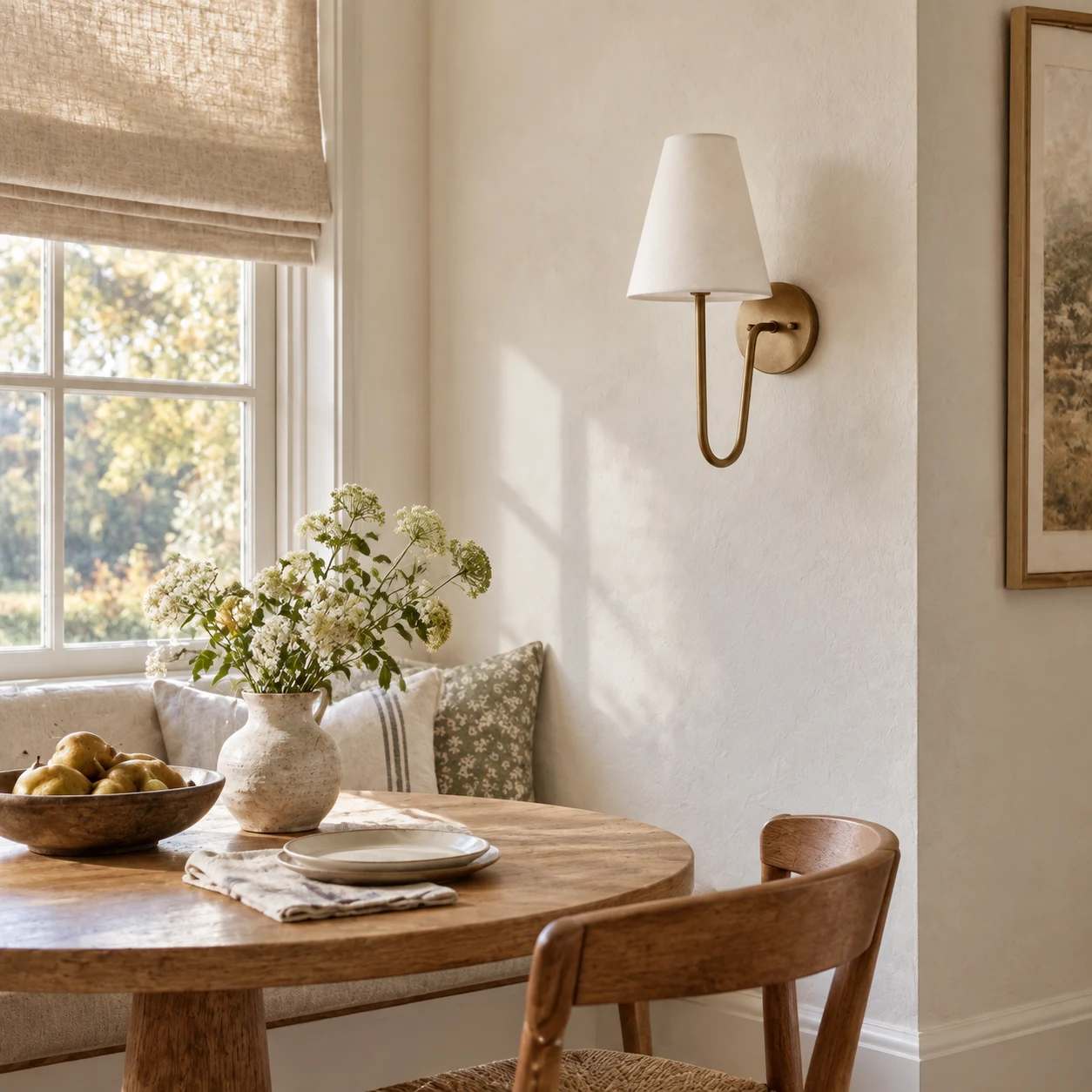 Mabel wall light in a dining alcove
