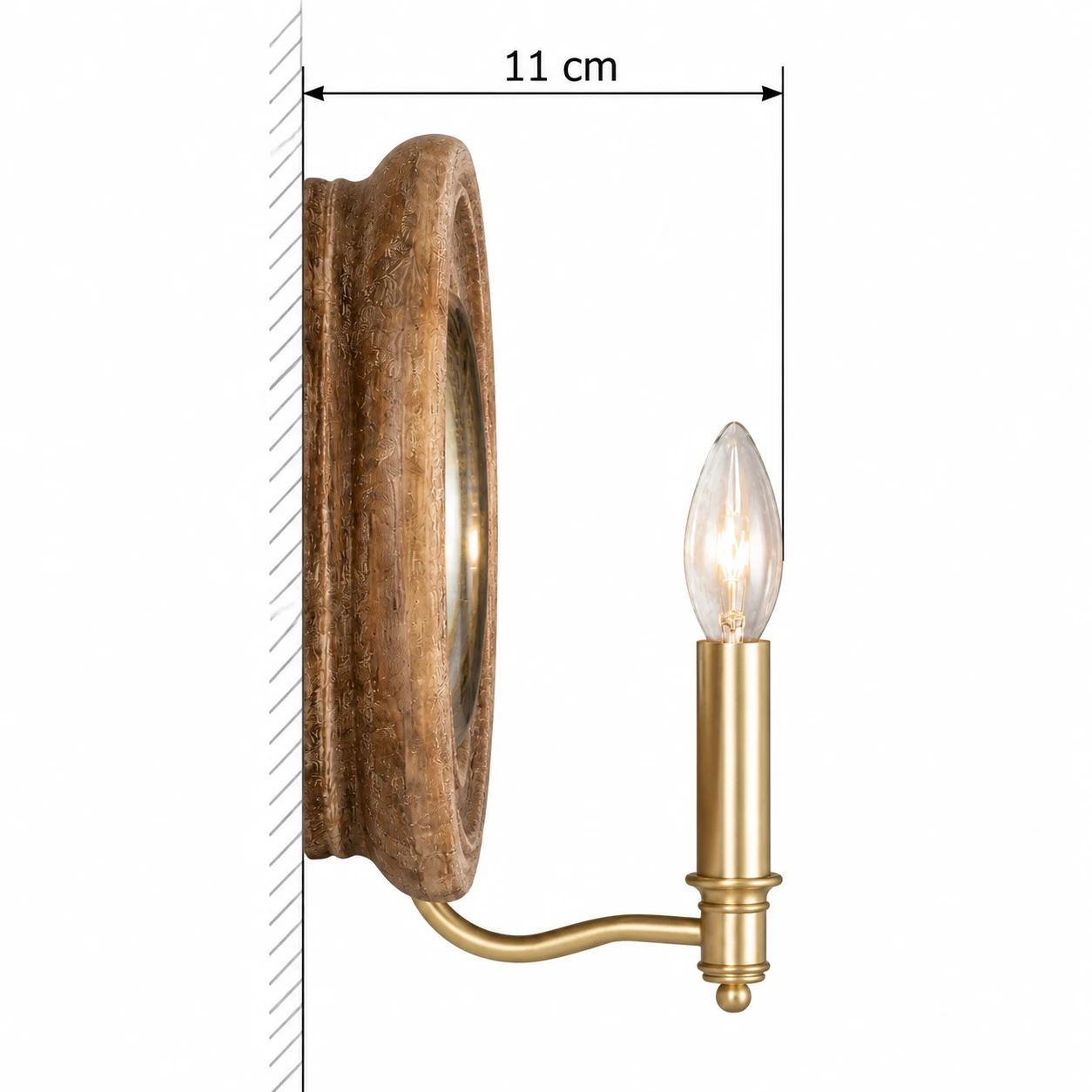Verified 11 cm wall projection dimension