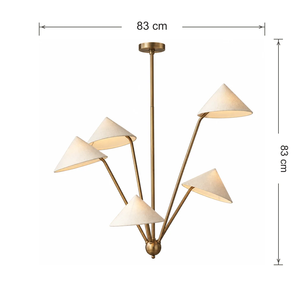 Dimension diagram showing 83 cm overall width and 83 cm overall height
