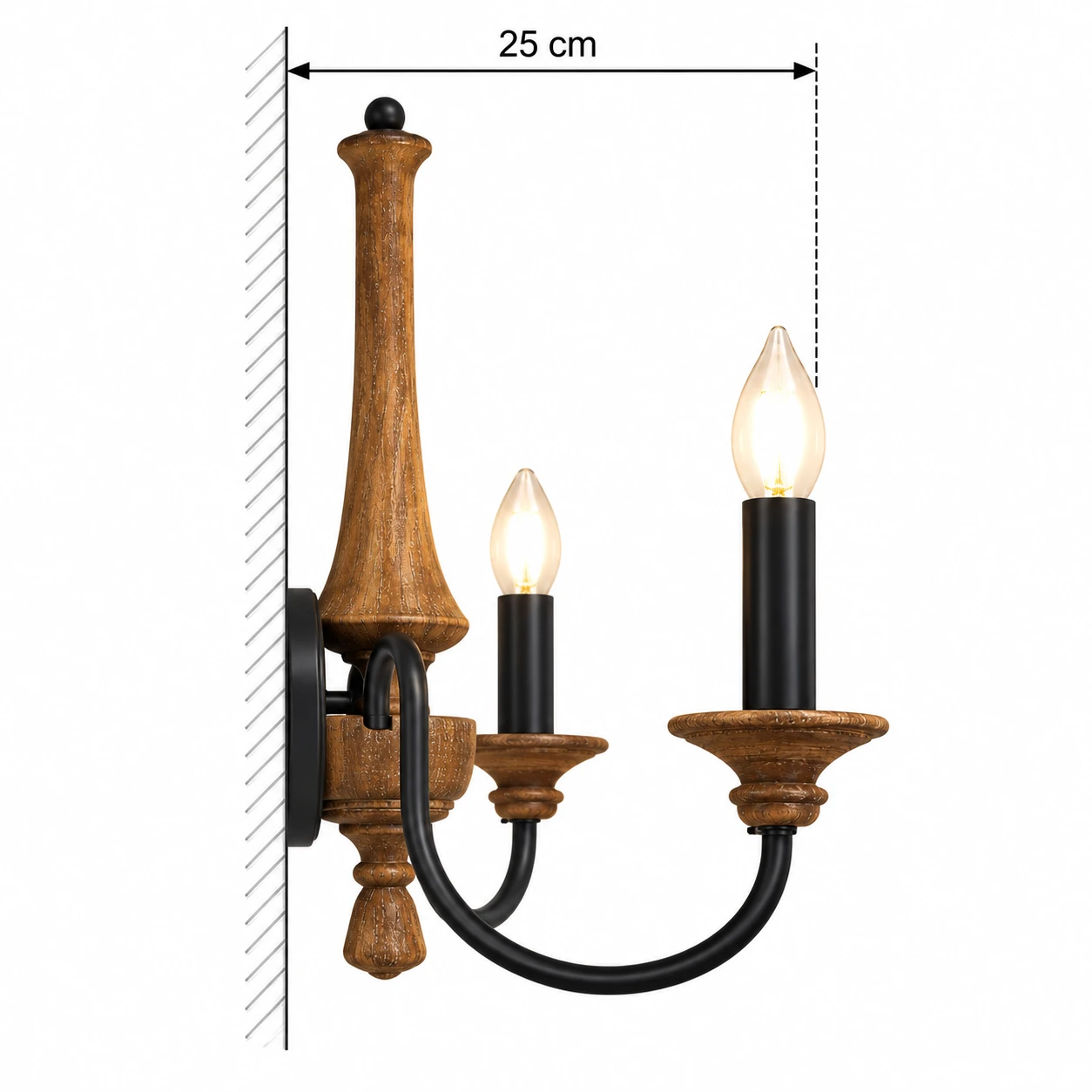 Verified 2-Light wall projection 25 cm