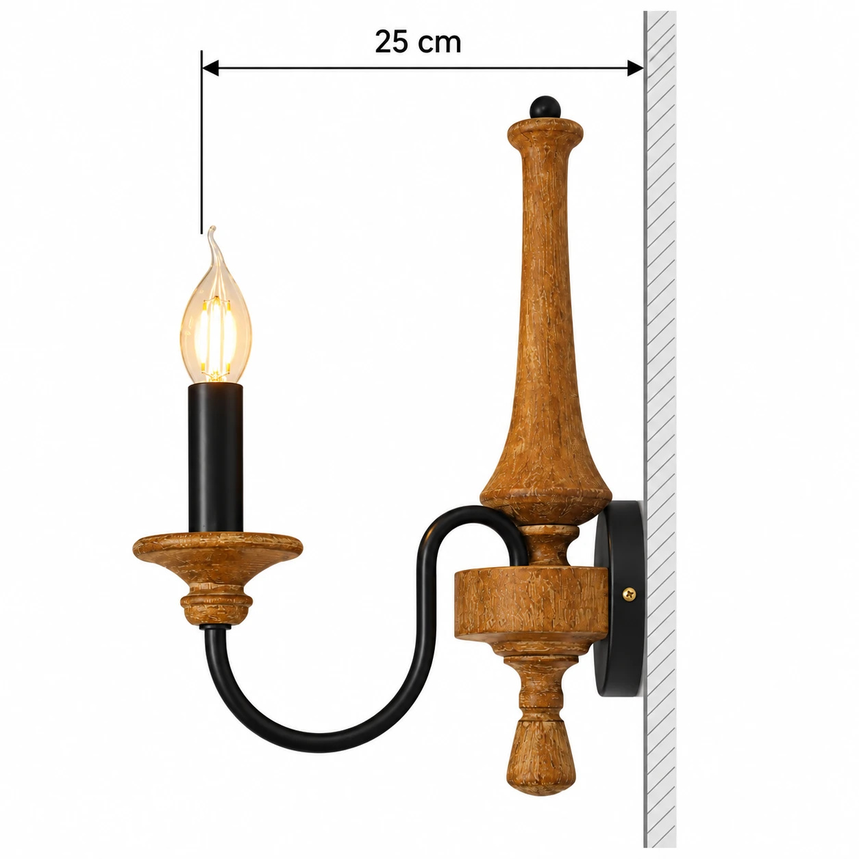 Verified 1-Light wall projection 25 cm