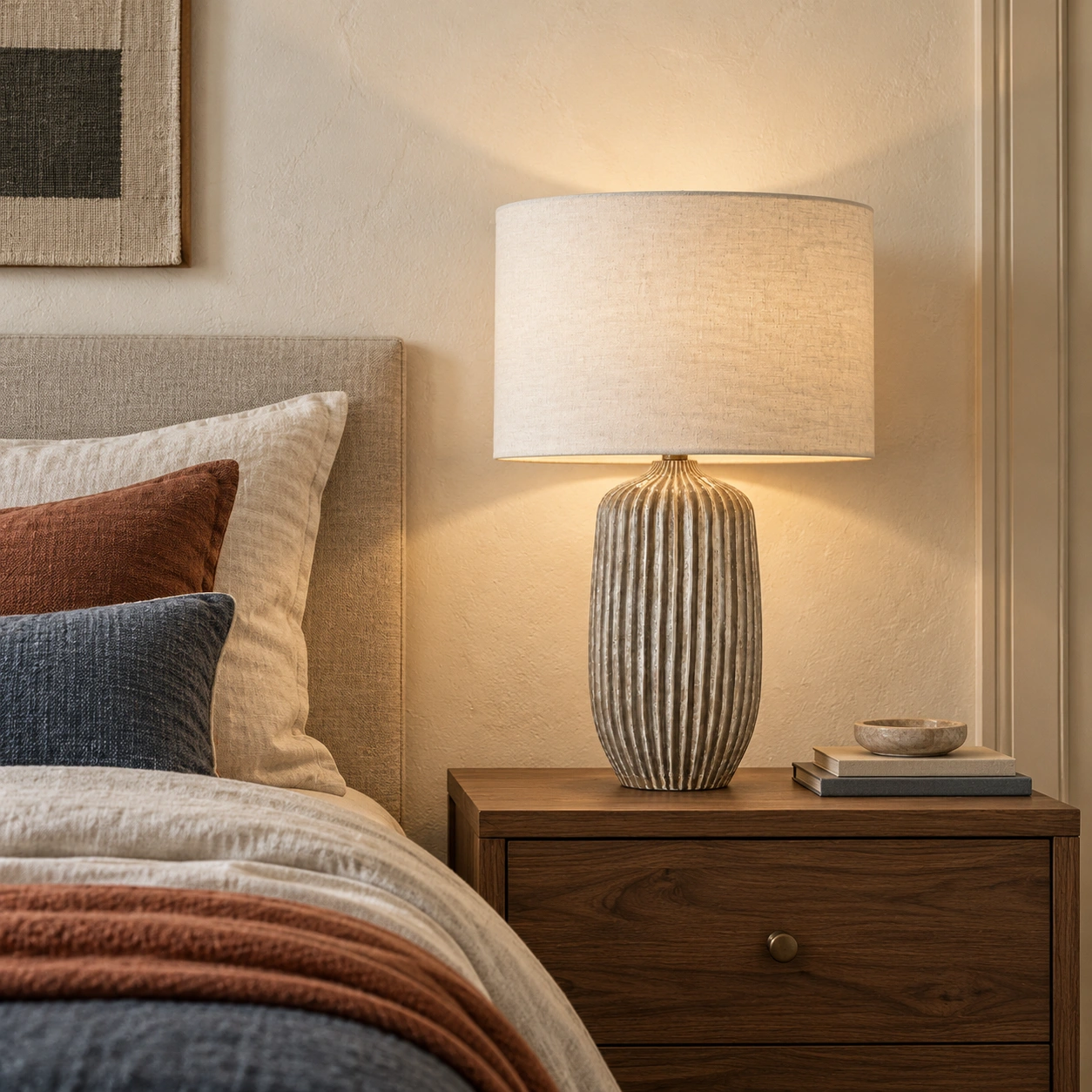 Aveline table lamp in a bedroom