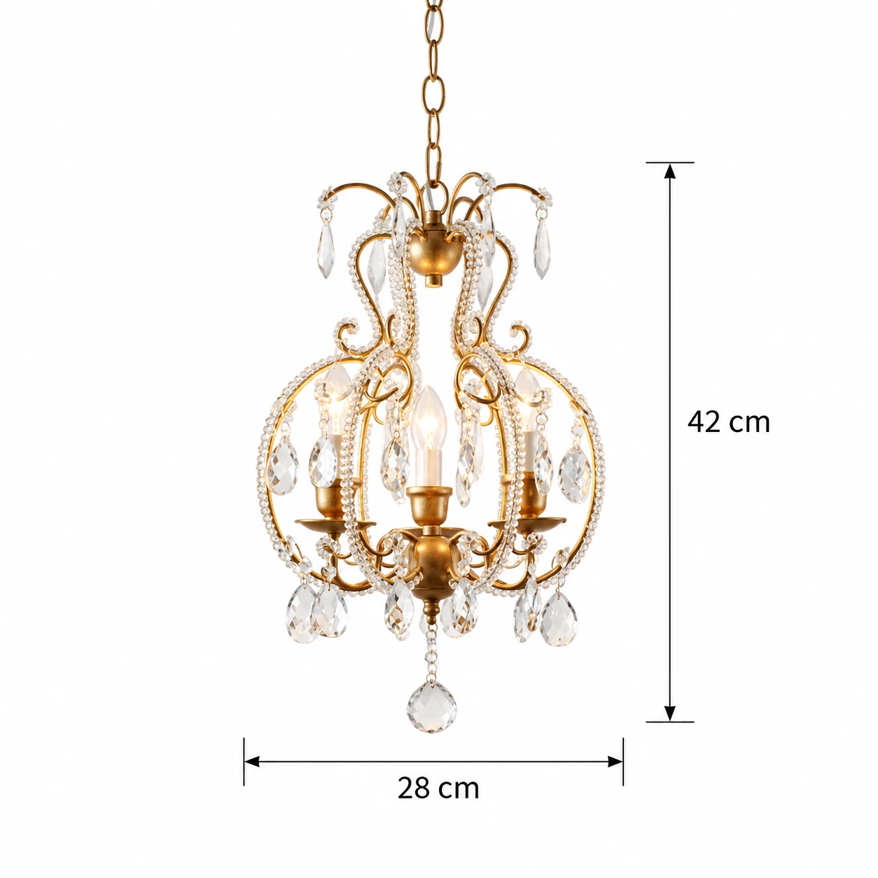 Verified small chandelier dimensions