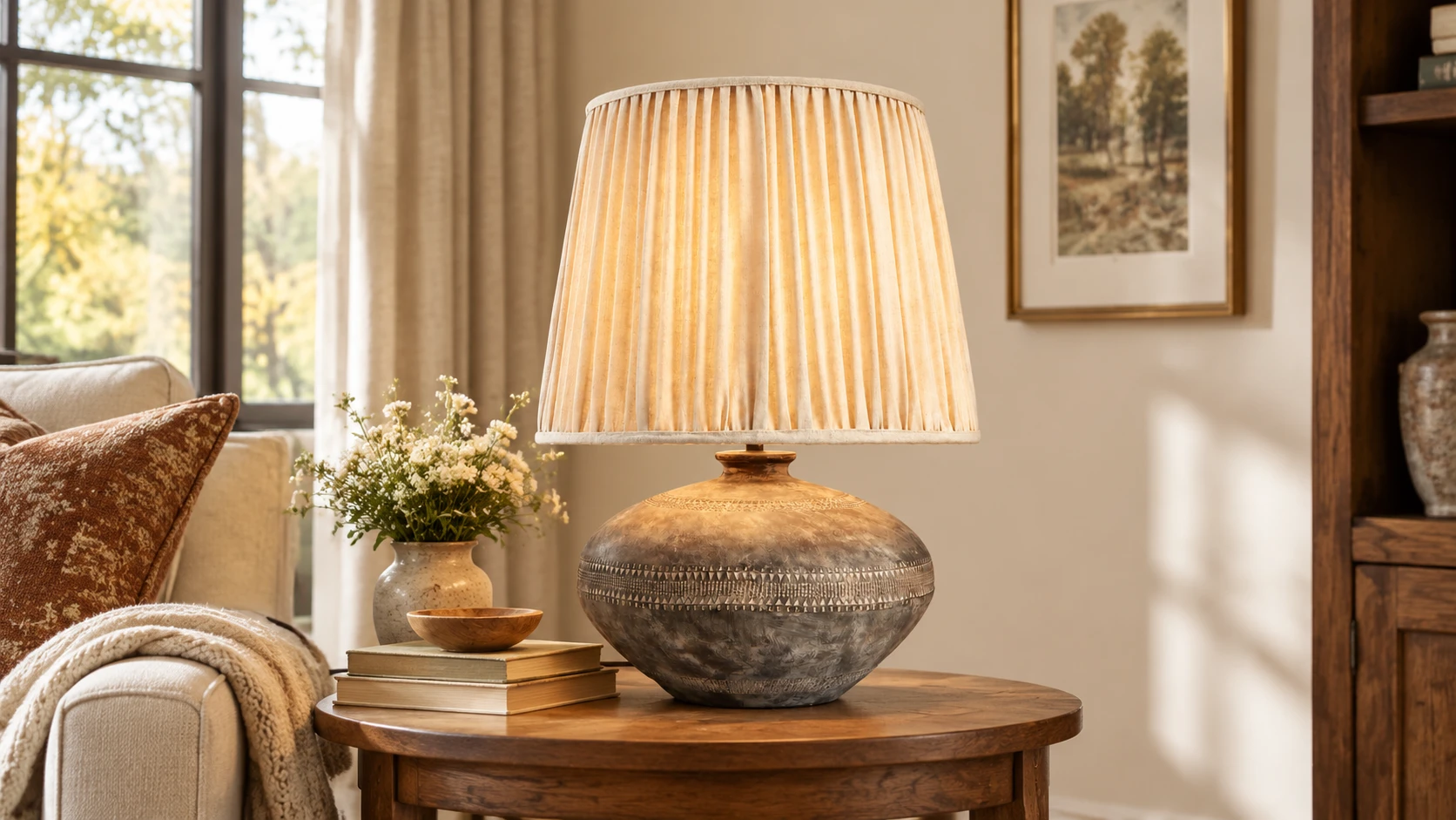 Clara table lamp in a furnished room