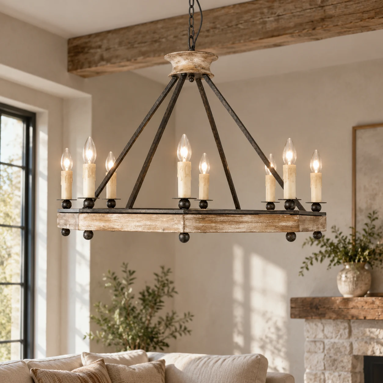 Adeline chandelier in a family sitting area
