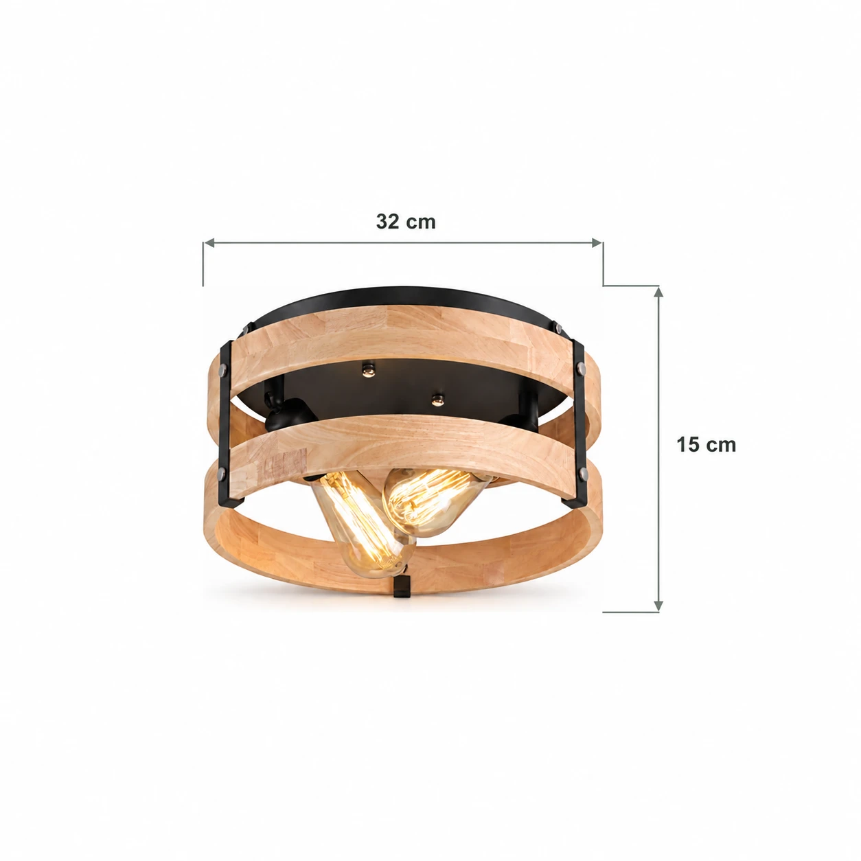 Natural Wood Round verified dimensions