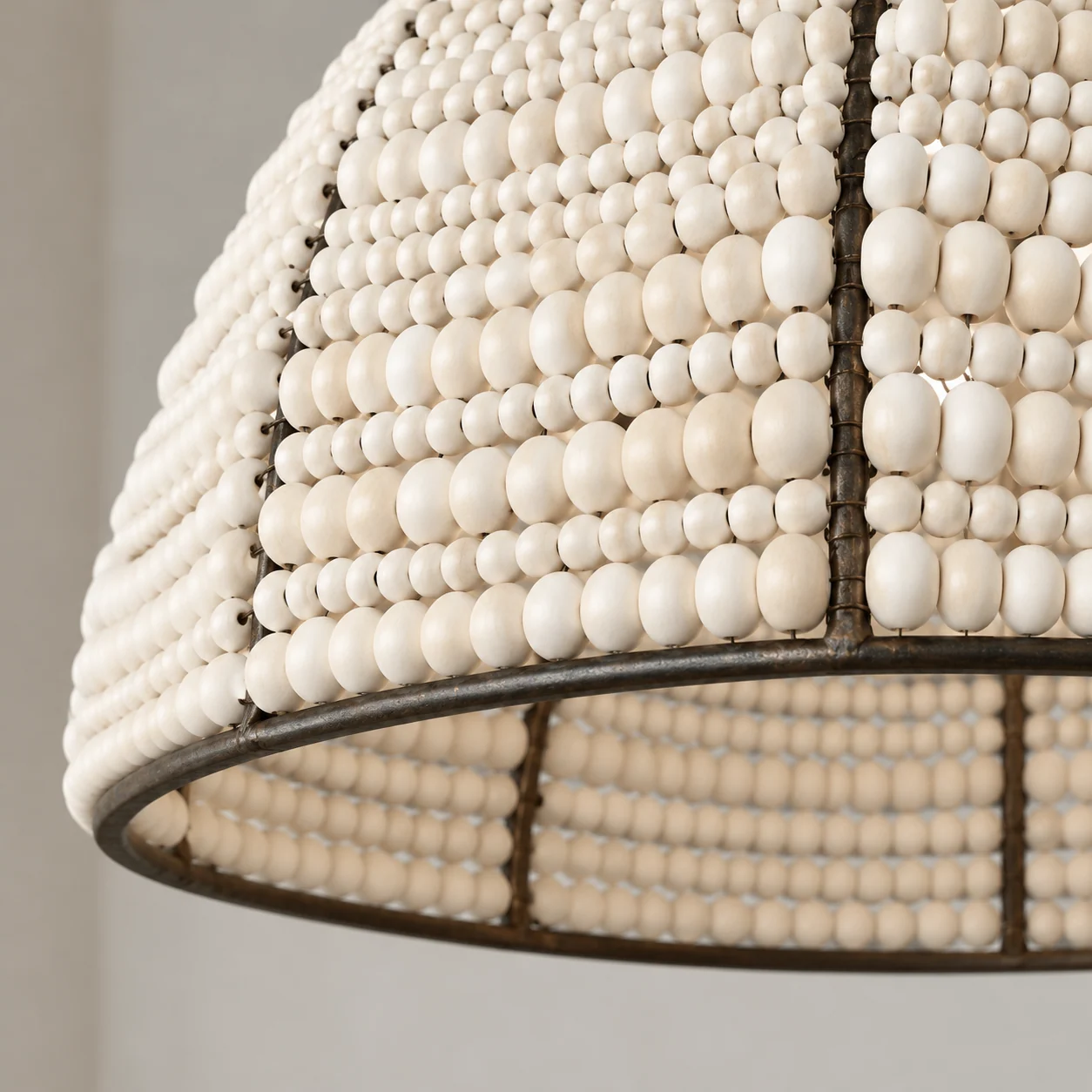 Beaded dome lower iron rim construction