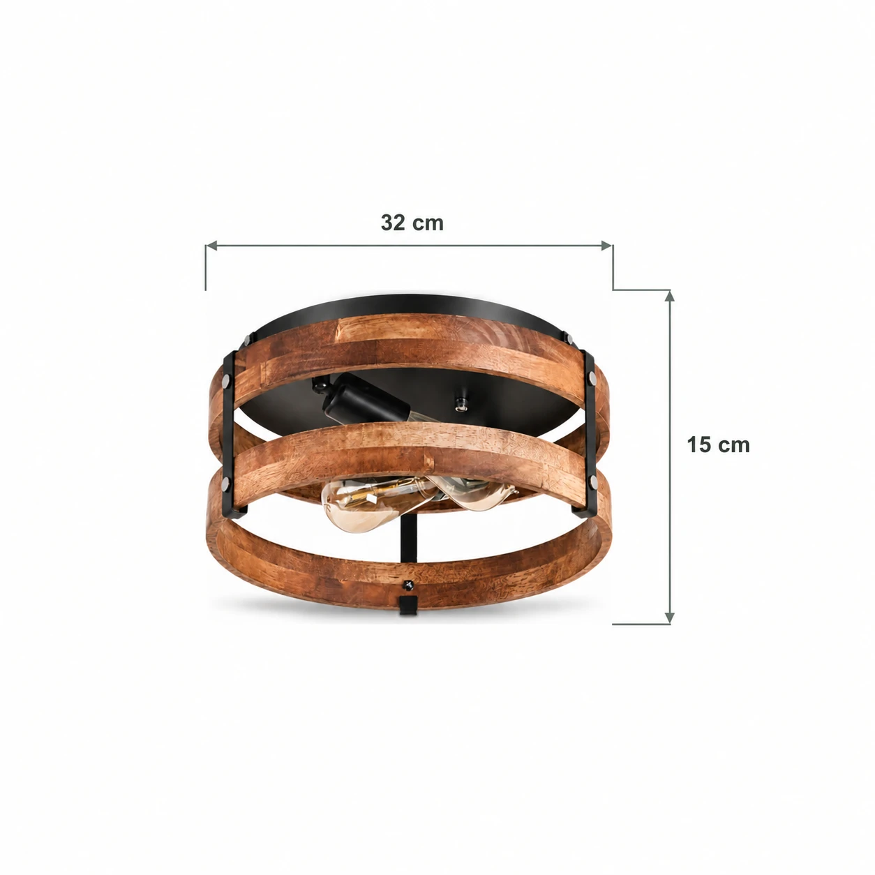 Antique Wood Round verified dimensions