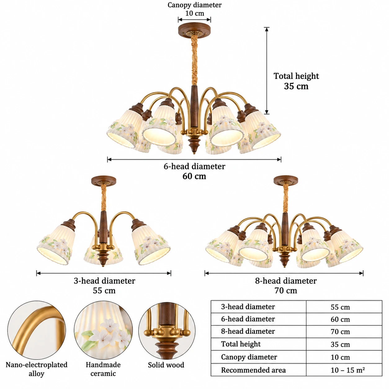Elise verified pendant light dimensions