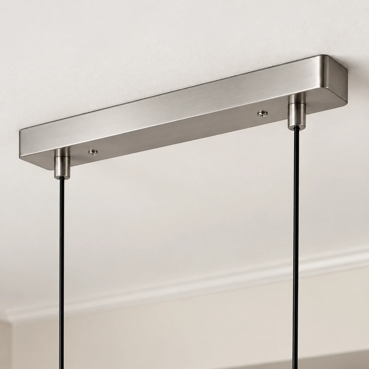 Close view of the rectangular canopy and suspension anchors