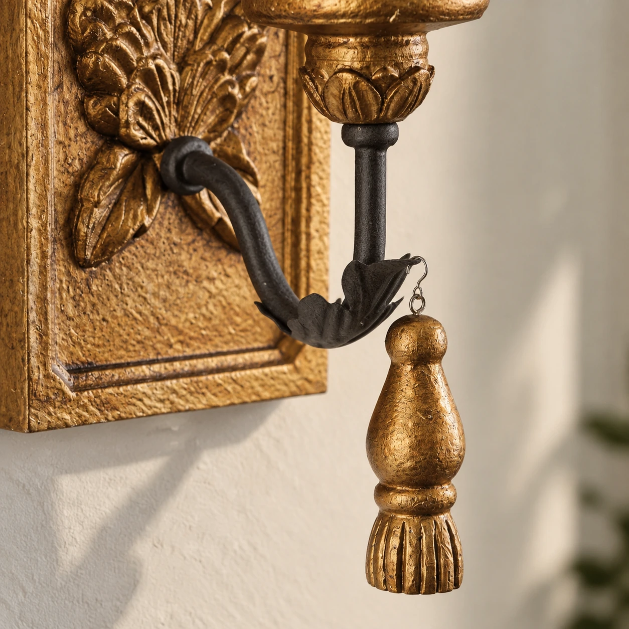 Close detail of hanging ornamental finial