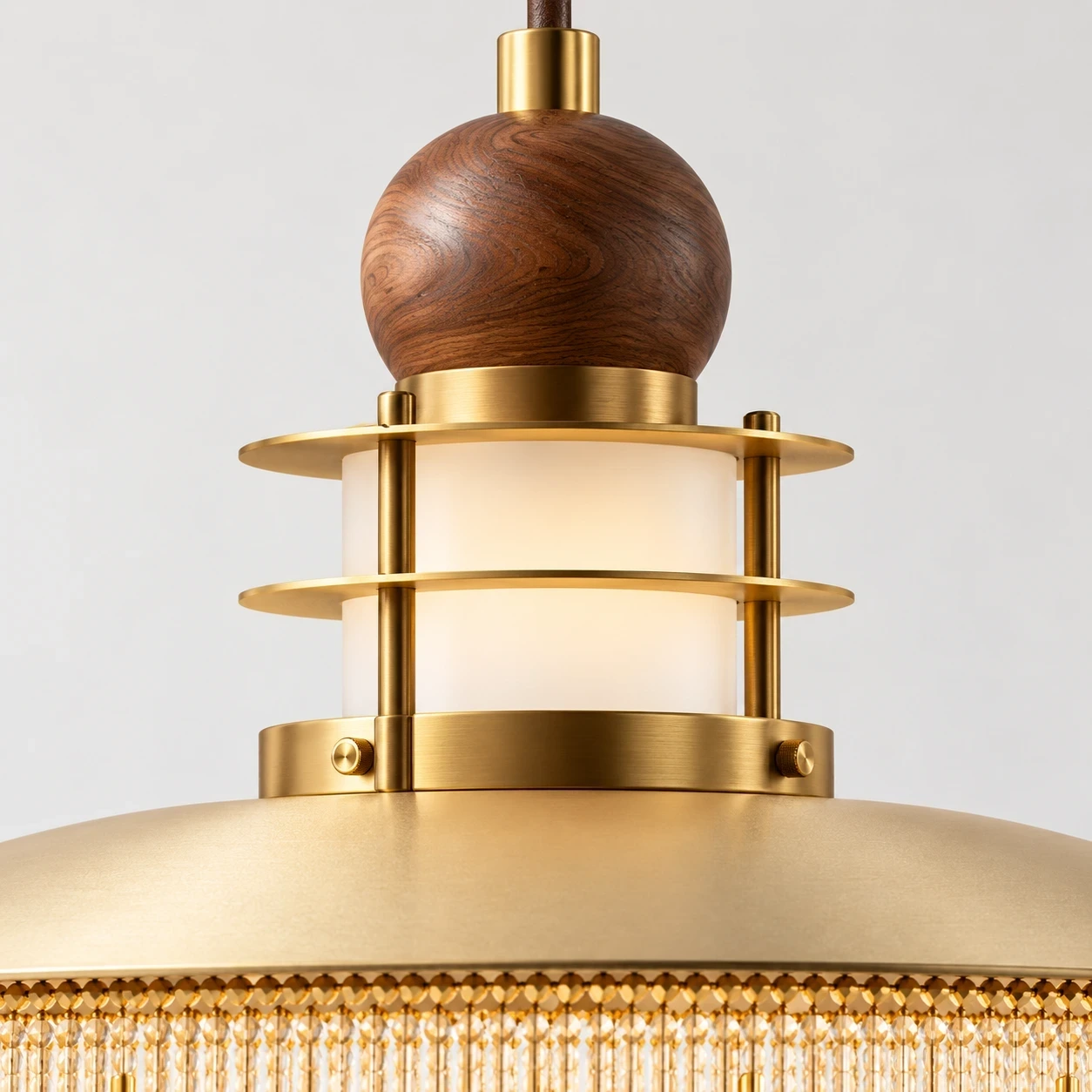 Close view of the carved wood branch