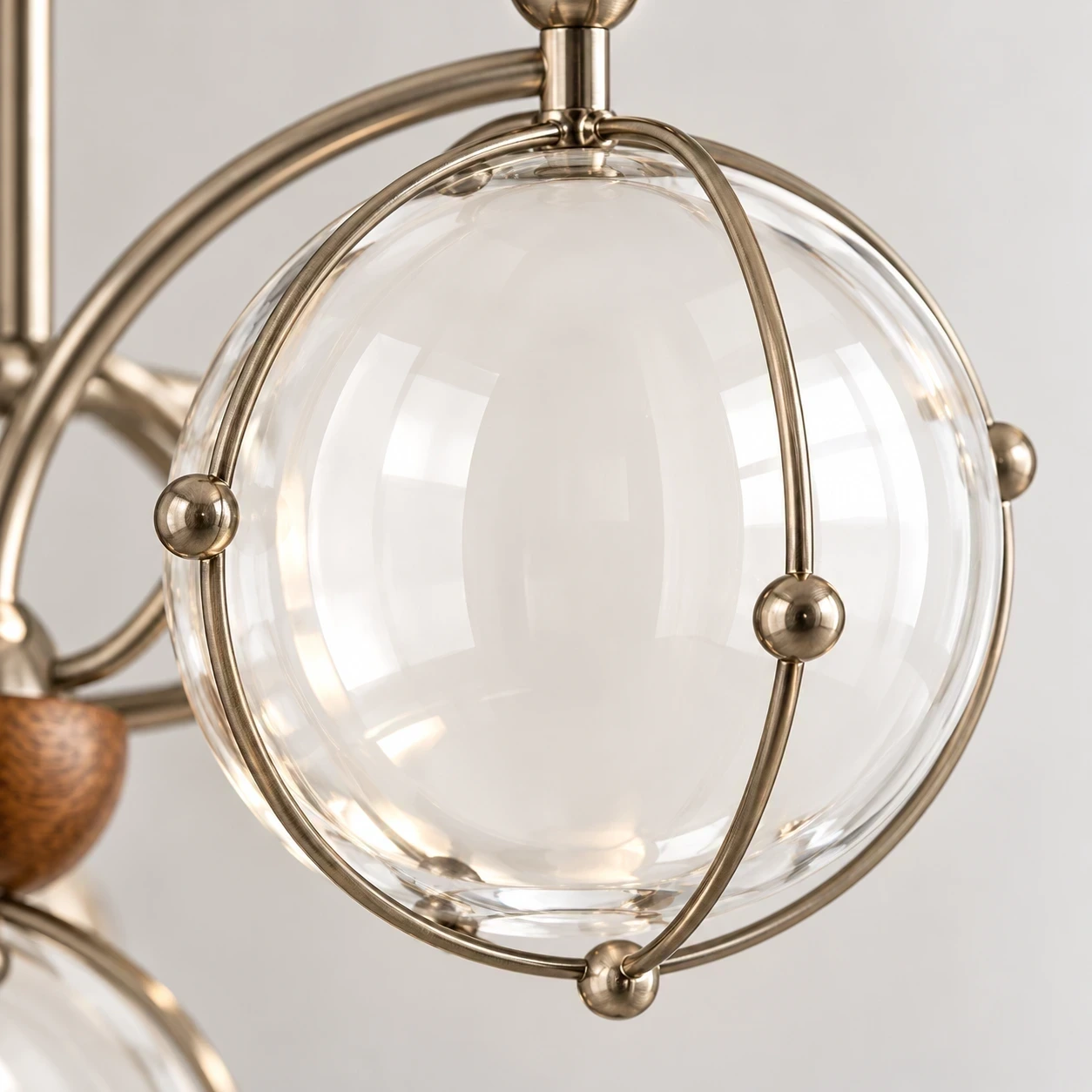 Close view of the planet glass shade