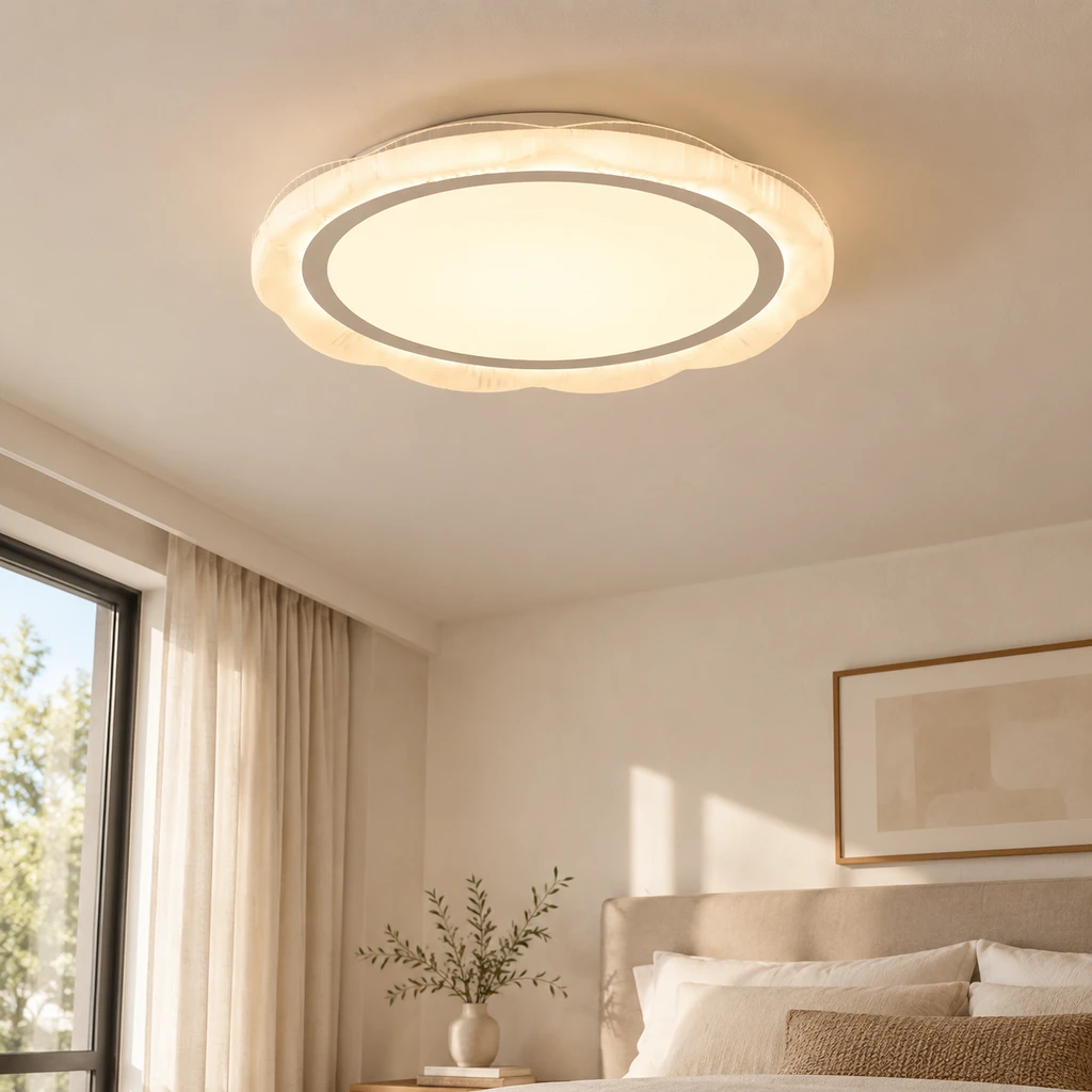 Luca circular halo flush mount ceiling light