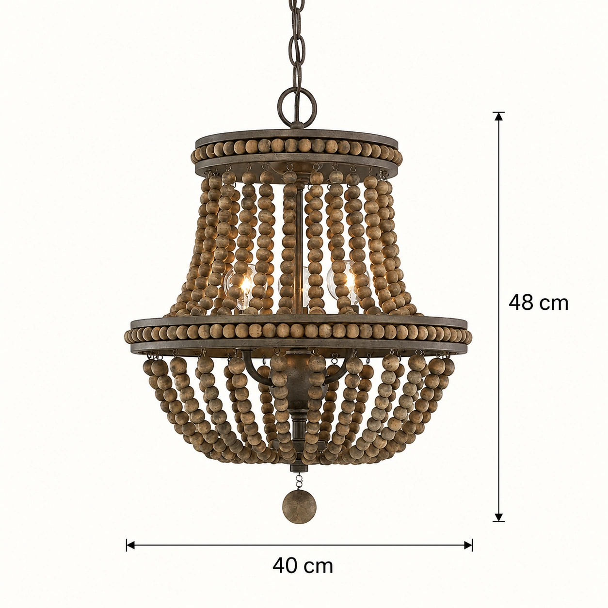 Verified smoked wood small dimensions: 40 cm diameter and 48 cm height