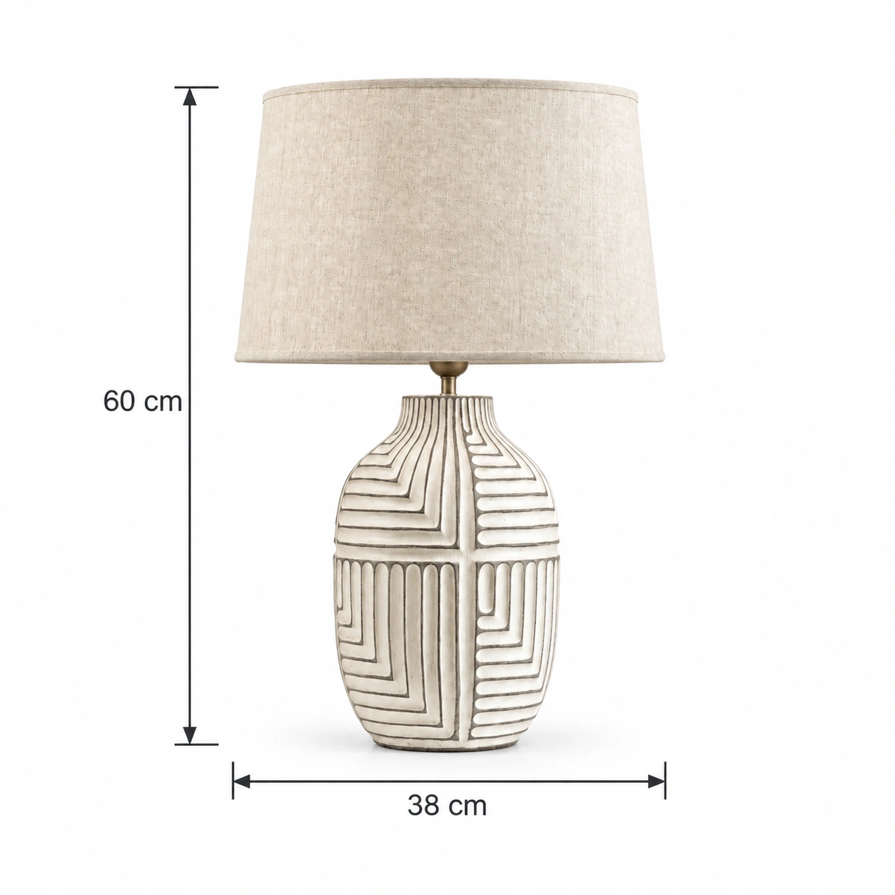 Overall height 60 cm and diameter 38 cm