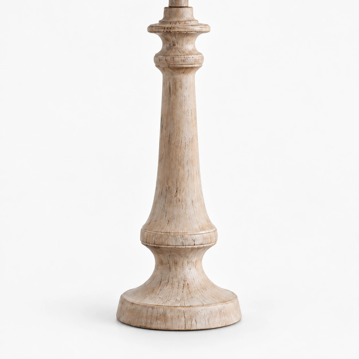 Detail of the turned solid wood base