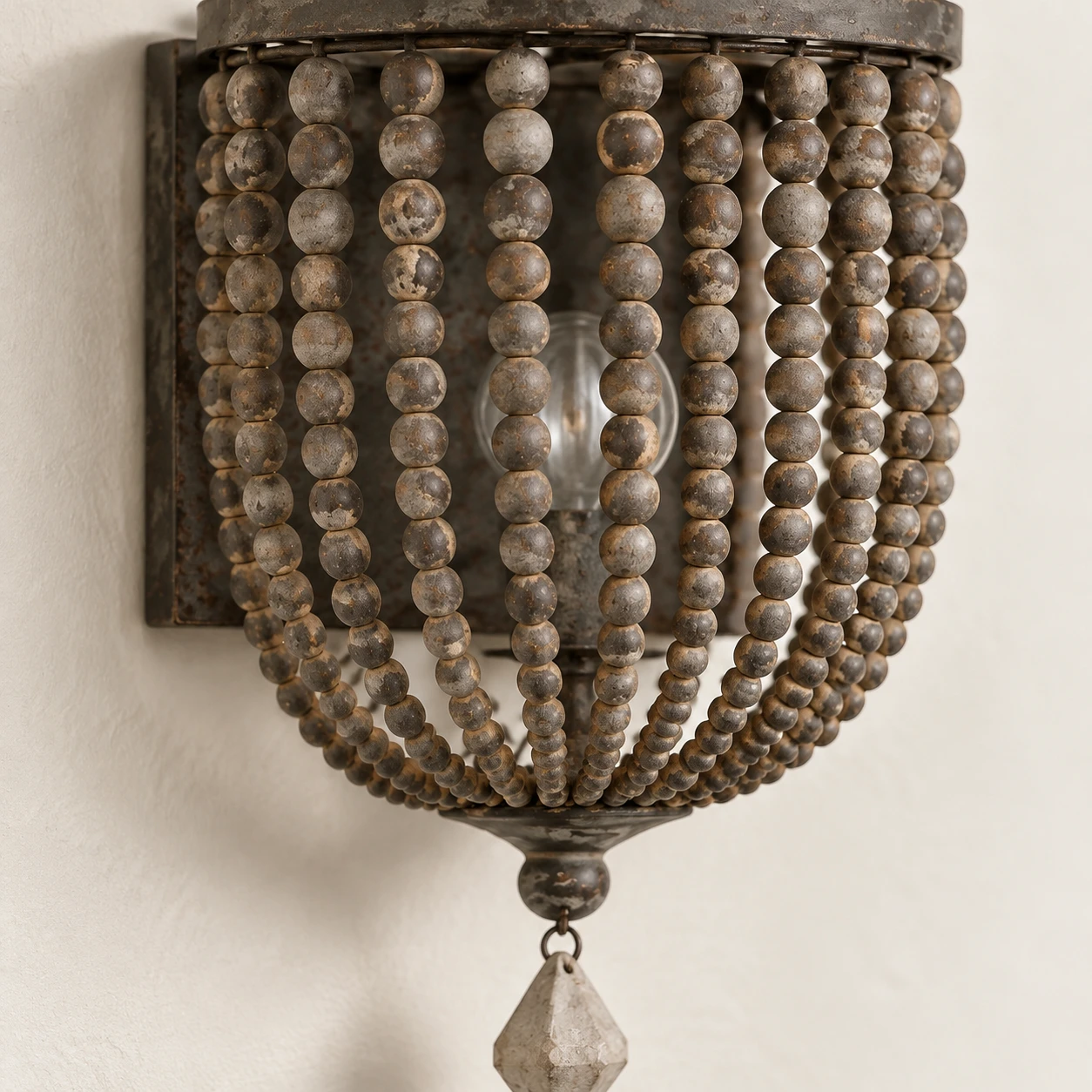 Wood bead detail