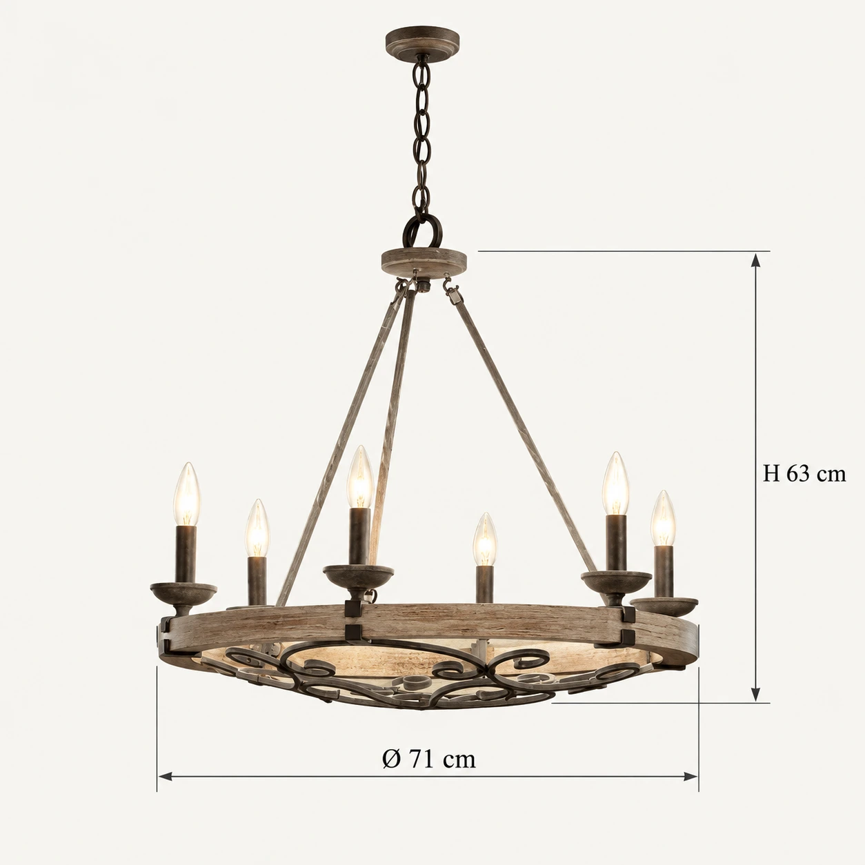 6-Light · Ø71 cm · H63 cm