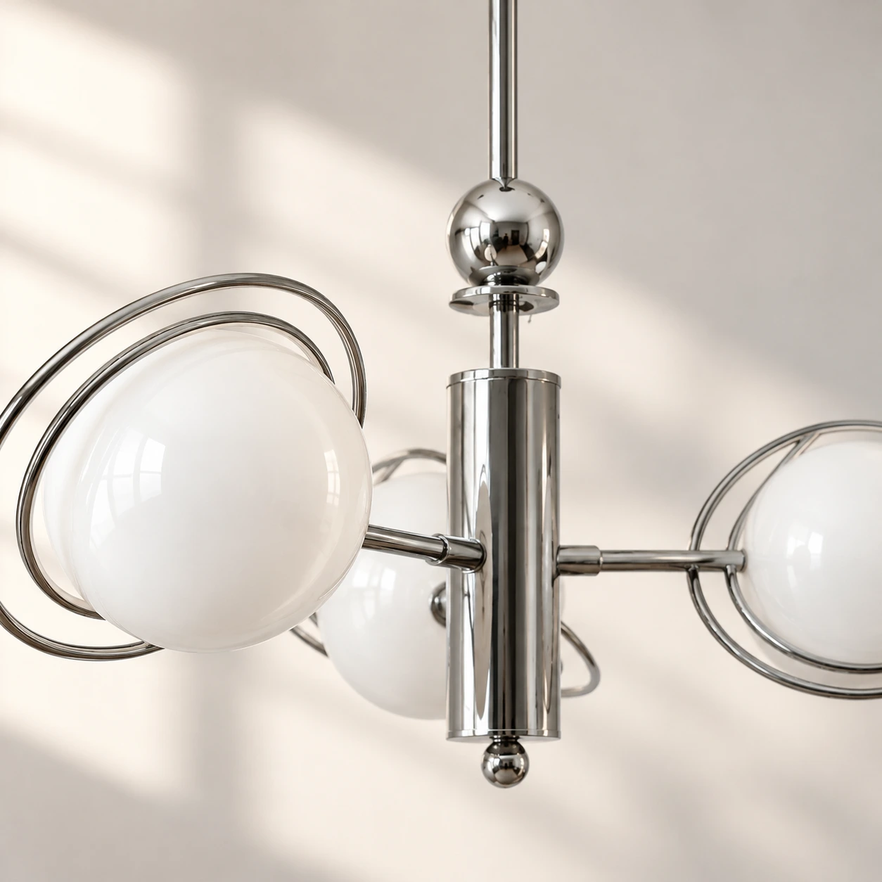 Kai Bauhaus Bean Glass and Metal Pendant Light - generated detail view 2