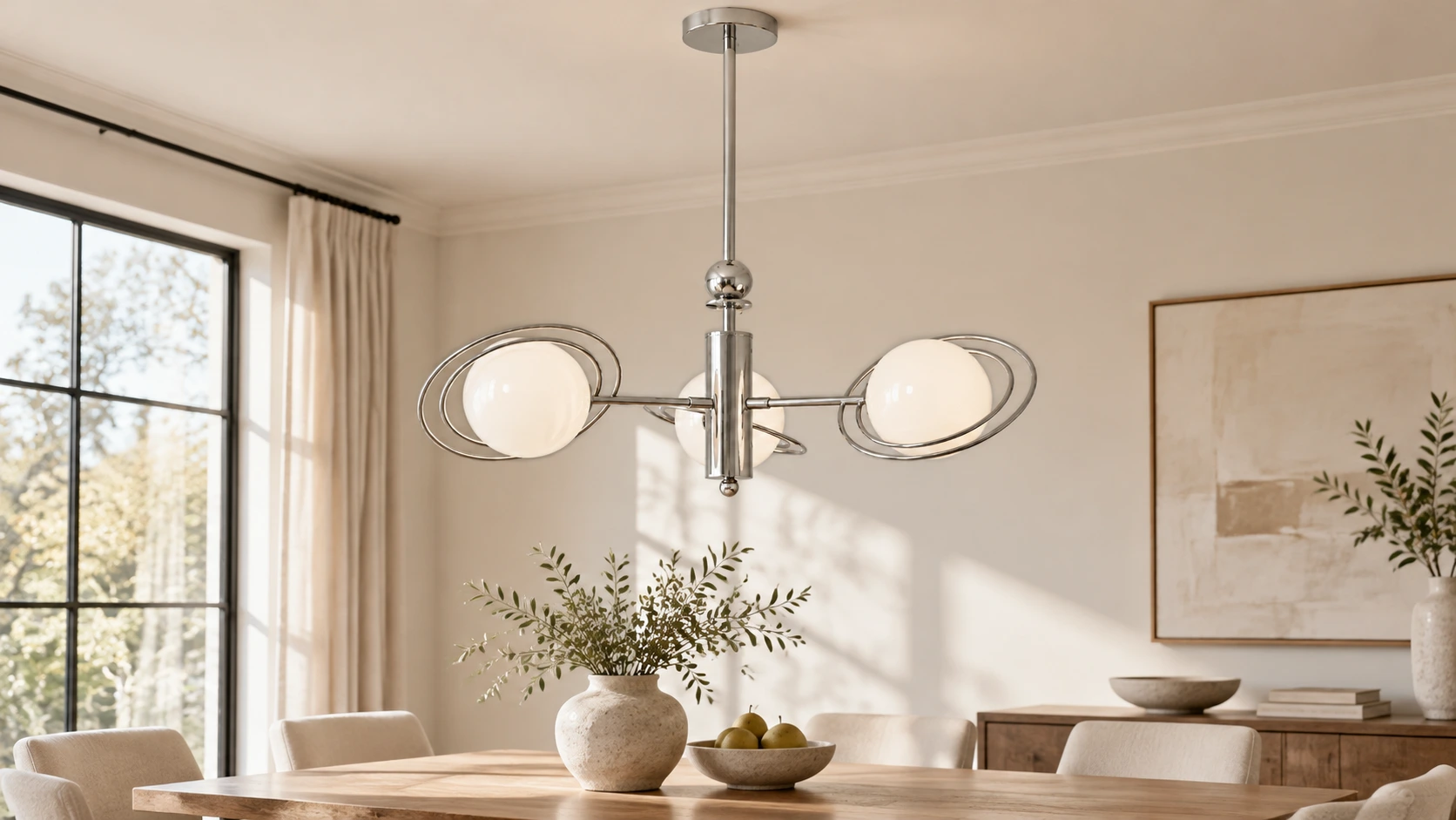 Kai Bauhaus Bean Glass and Metal Pendant Light - generated detail banner