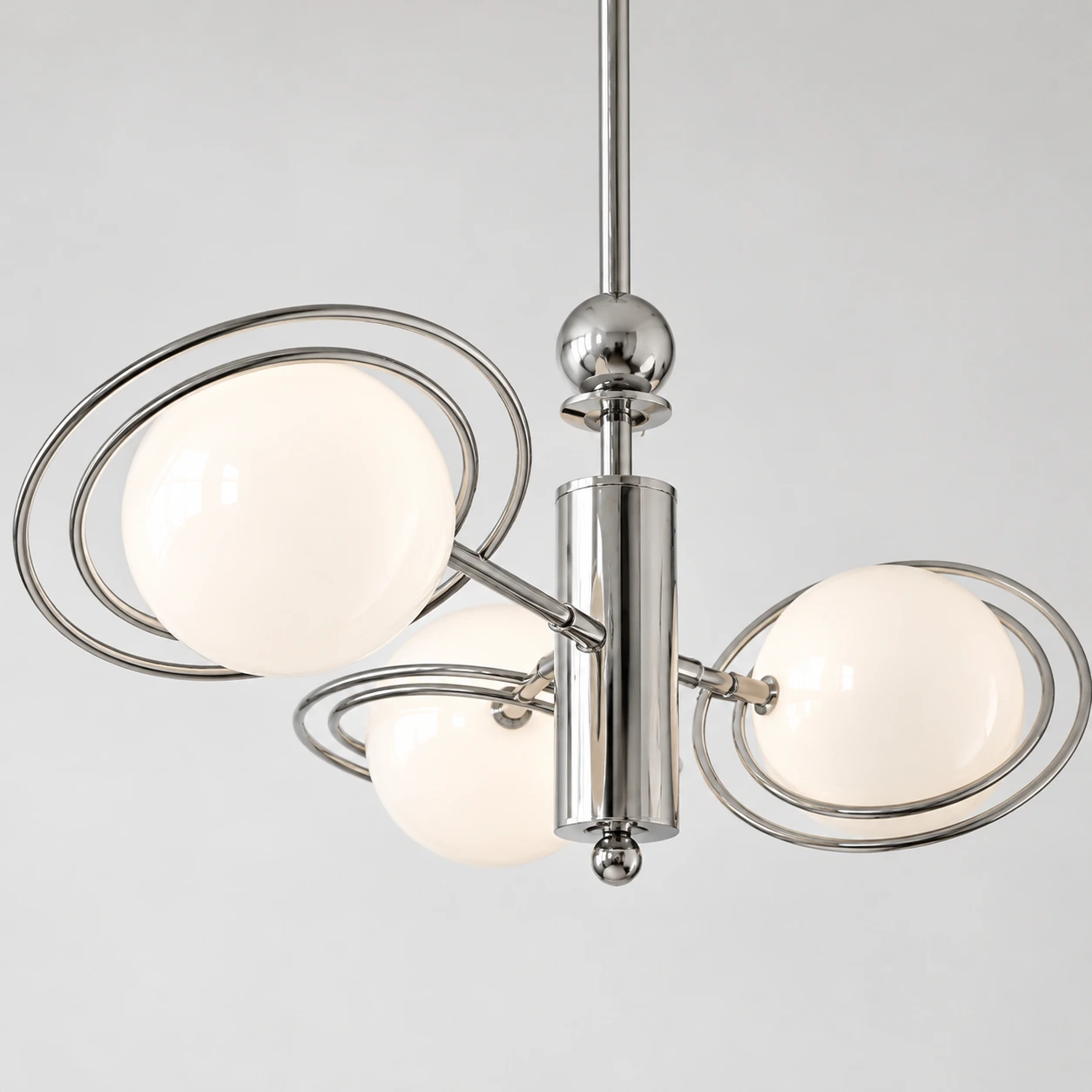 Kai Bauhaus Bean Glass and Metal Pendant Light - generated detail view 1