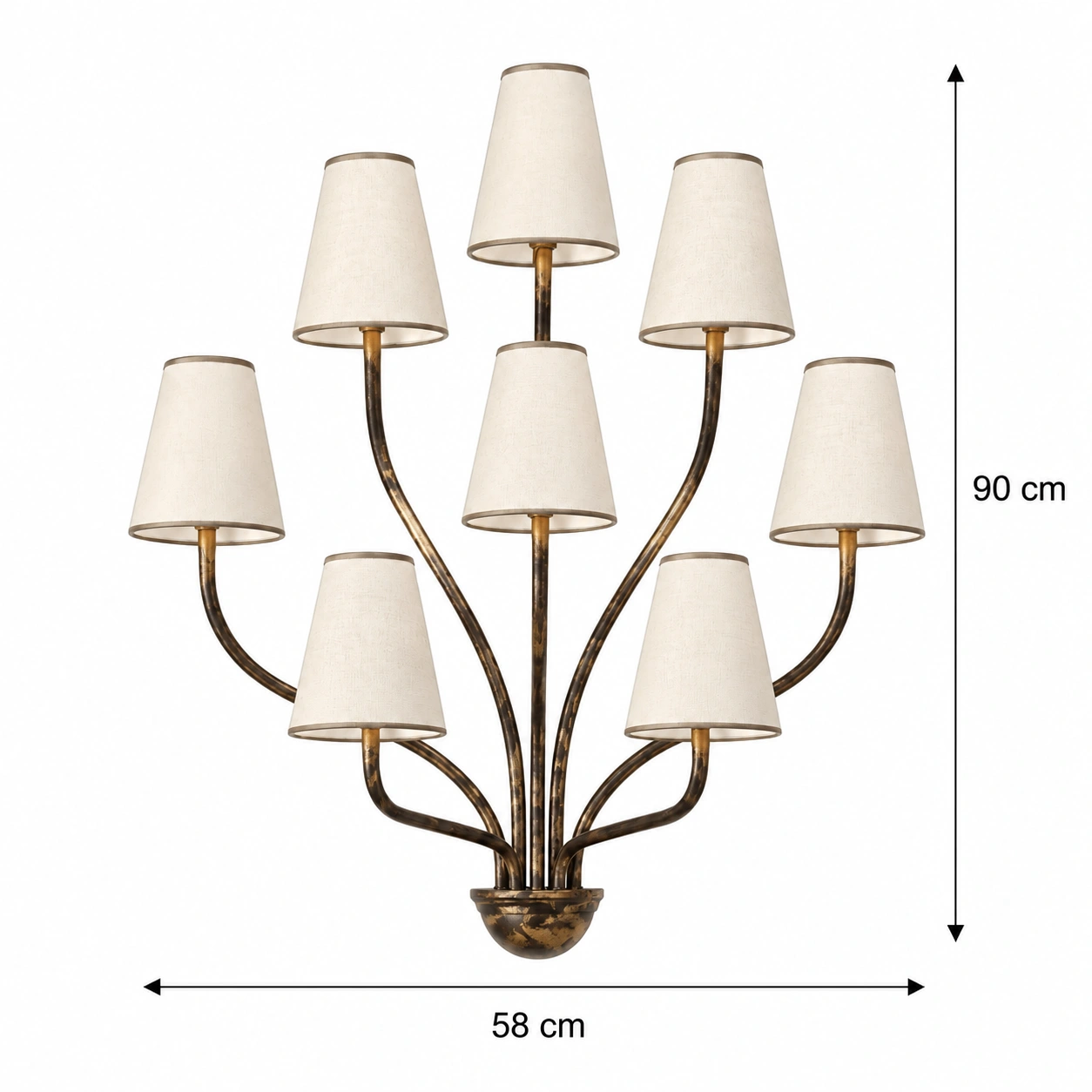 Wall sconce diameter 58 centimeters and height 90 centimeters
