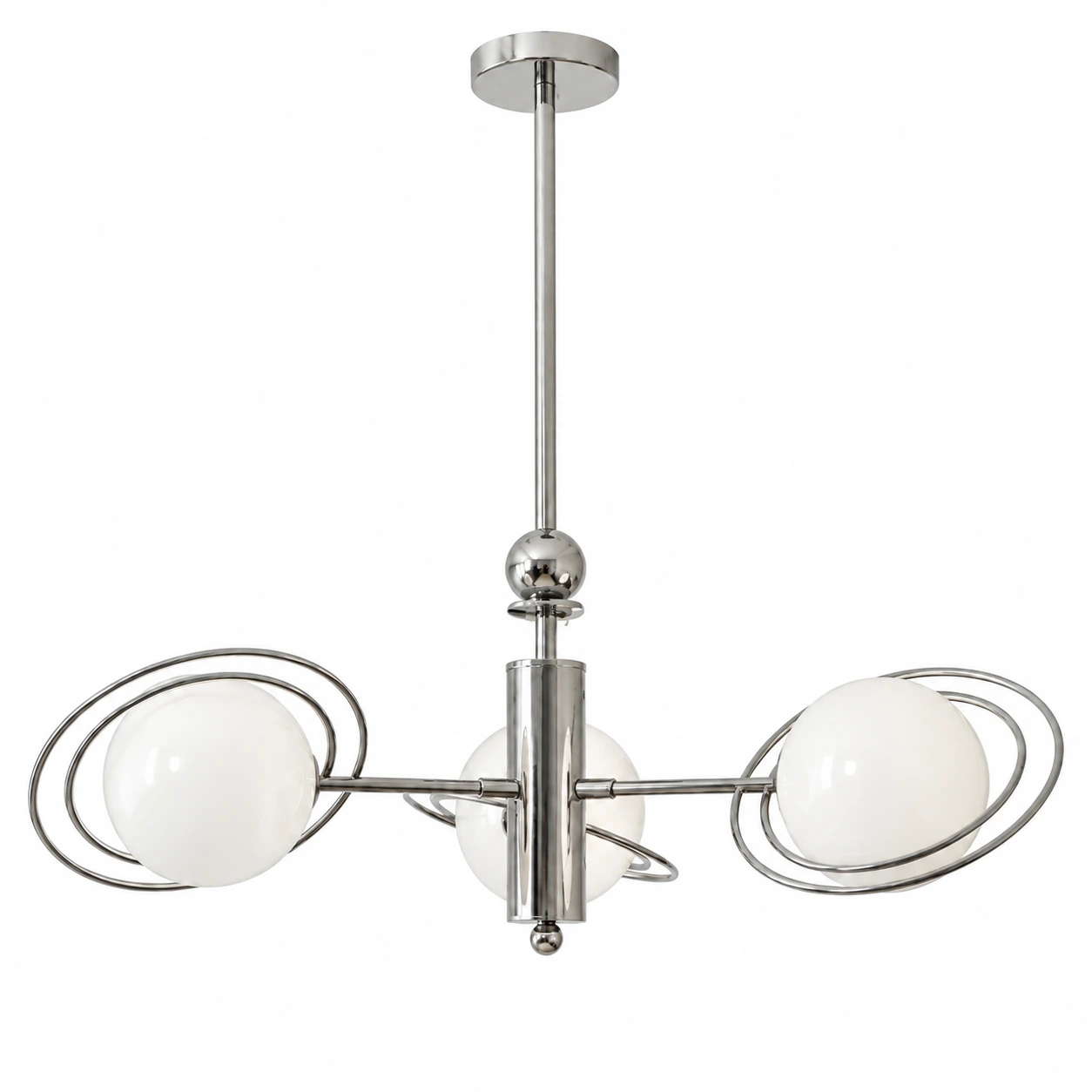 Kai Bauhaus Bean Glass and Metal Pendant Light - generated room or specification view