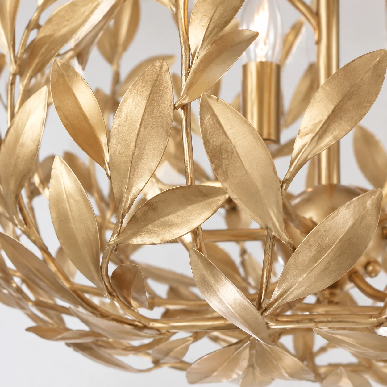 Layered iron leaf detail