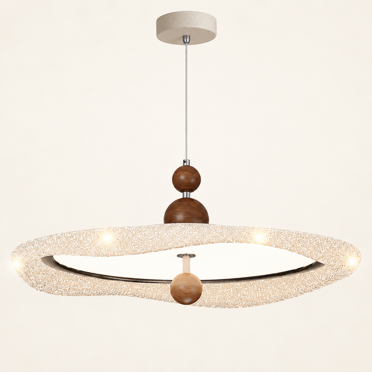 Elara round pendant light complete product view