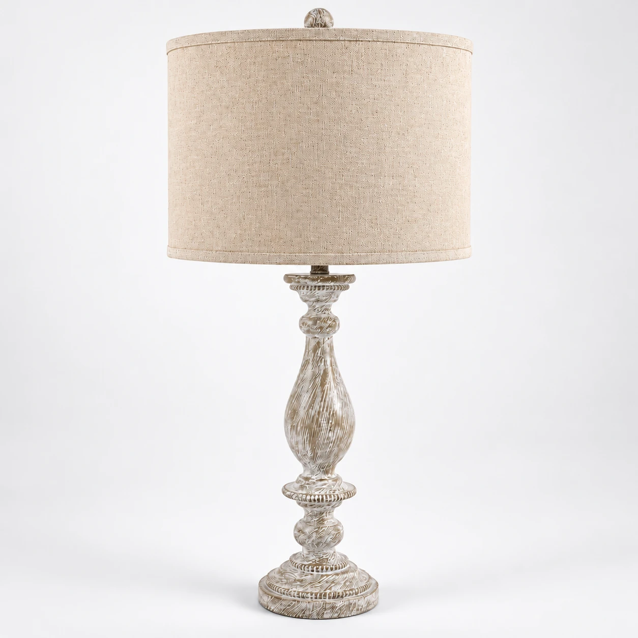 Natural-fabric drum shade