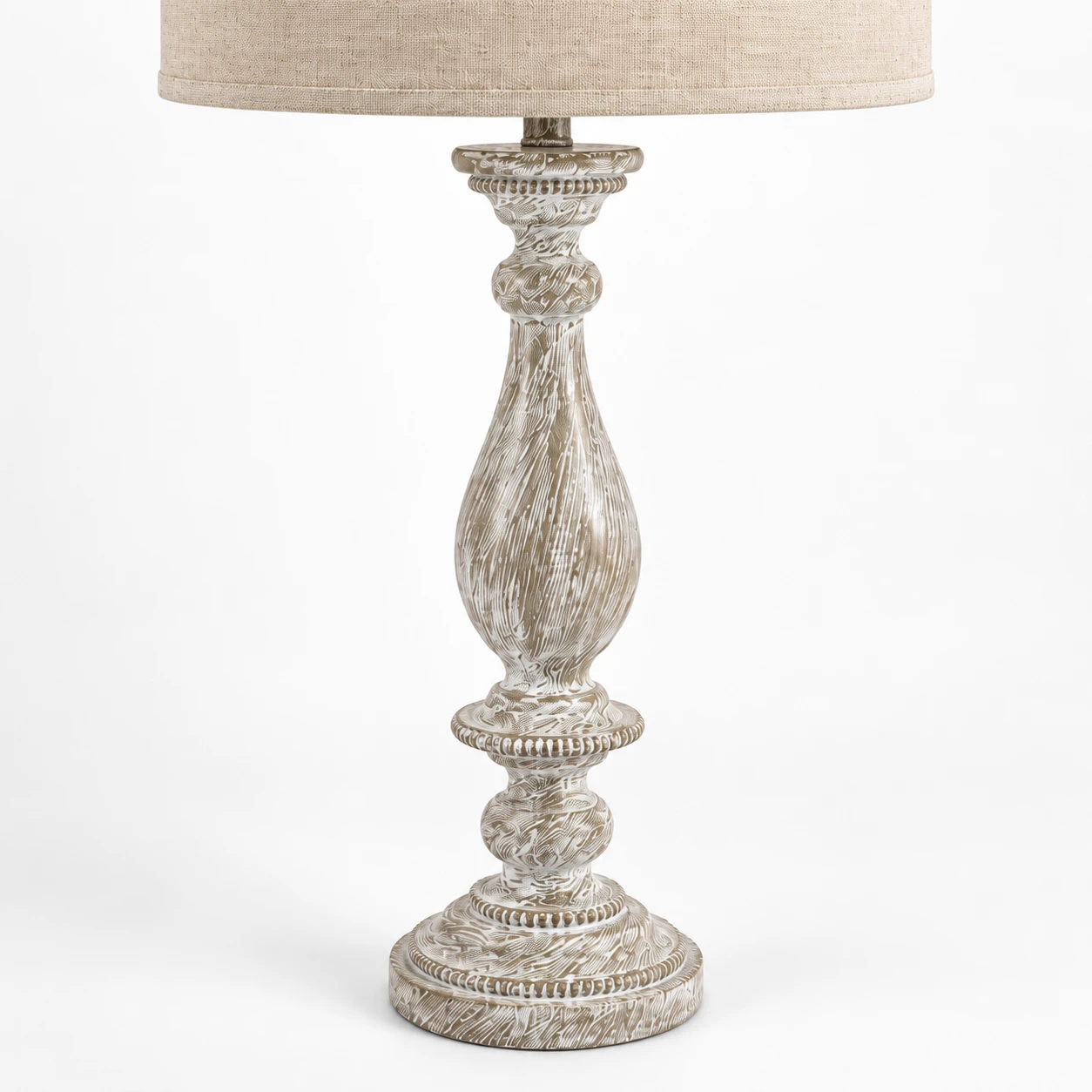 Carved wood base
