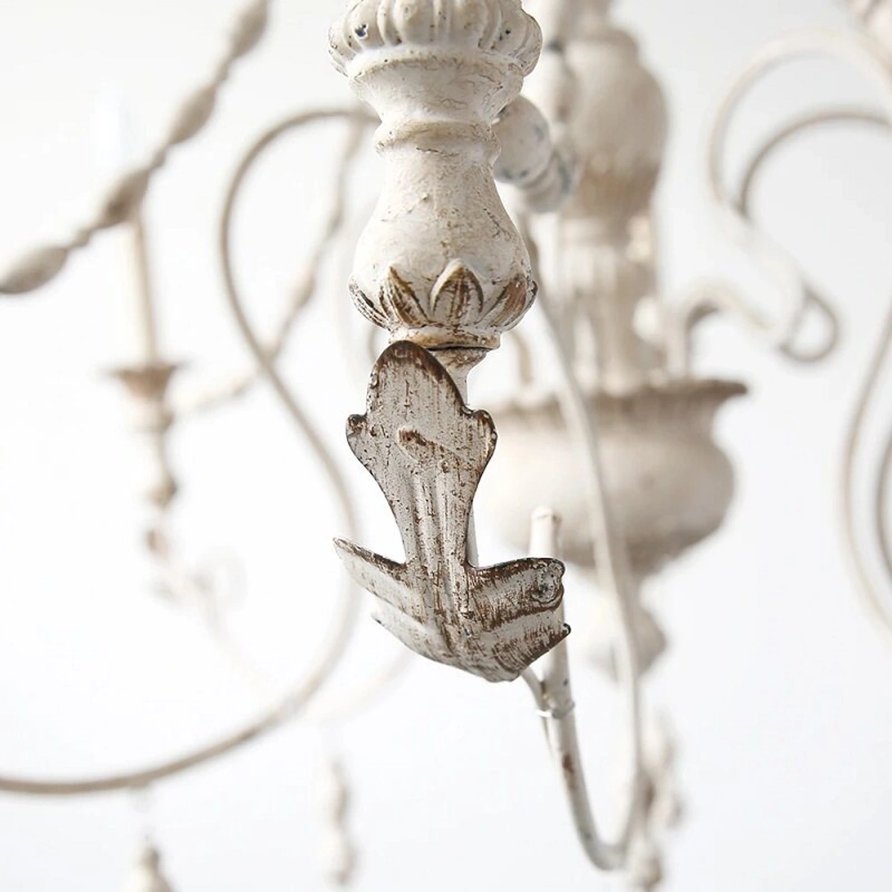 Hand-carved distressed wood detail