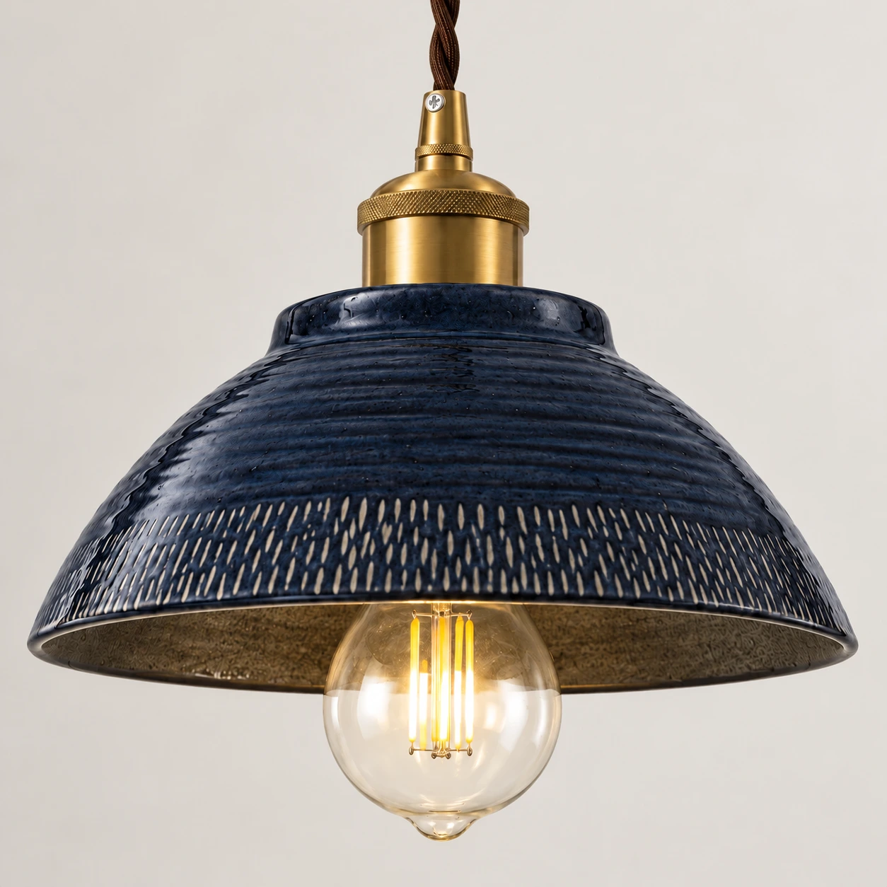 Textured ceramic shade detail