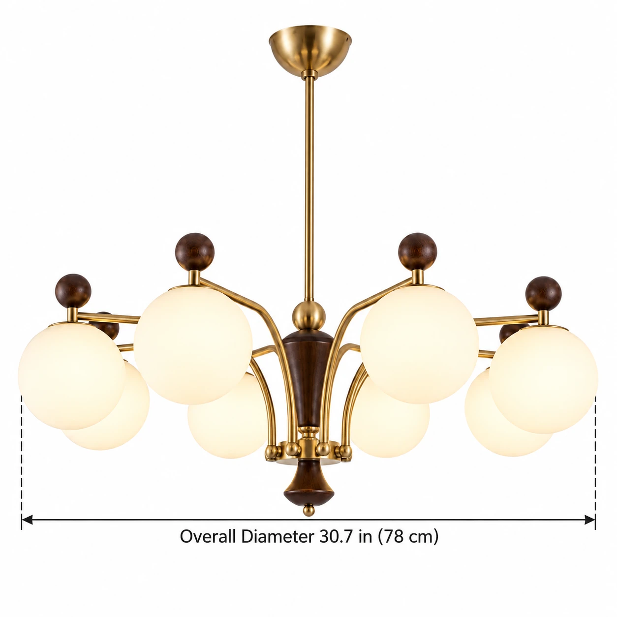 Julian chandelier overall diameter 30.7 in (78 cm)