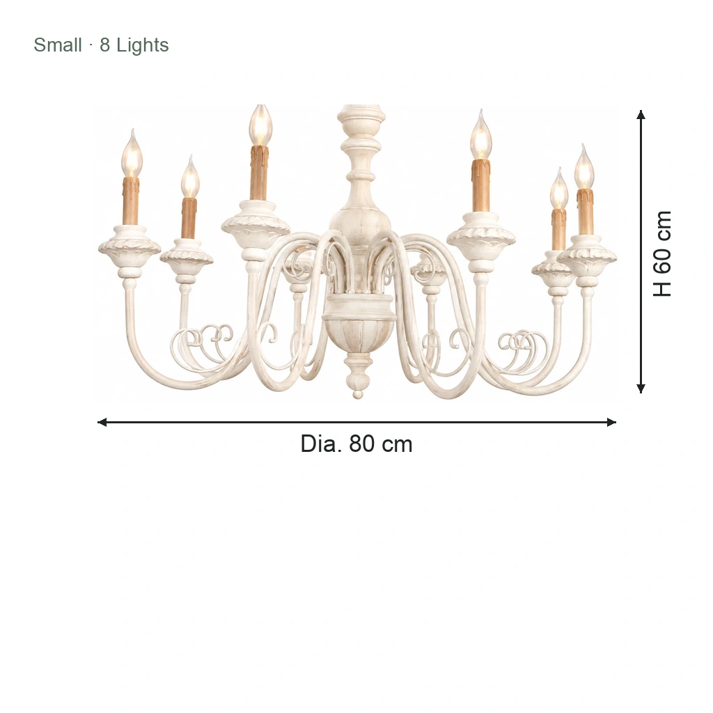 Elise chandelier small size: diameter 80 cm and height 60 cm