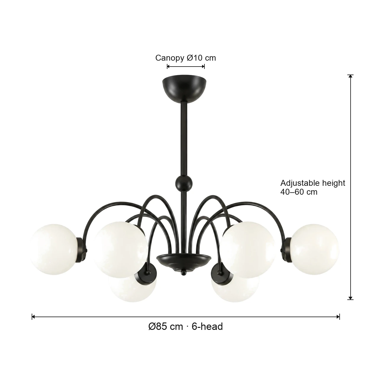 6 head dimensions diameter 85 cm