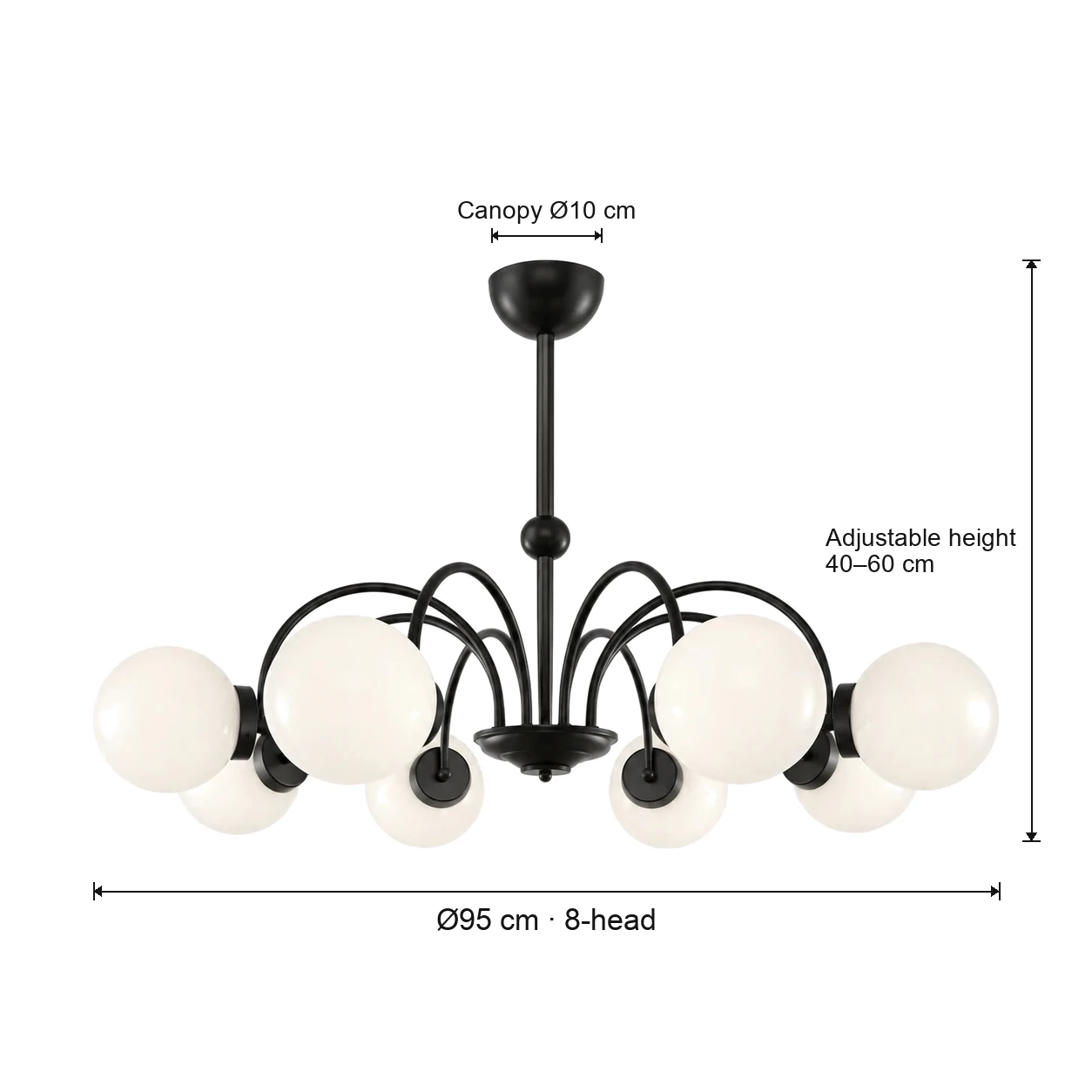 8 head dimensions diameter 95 cm