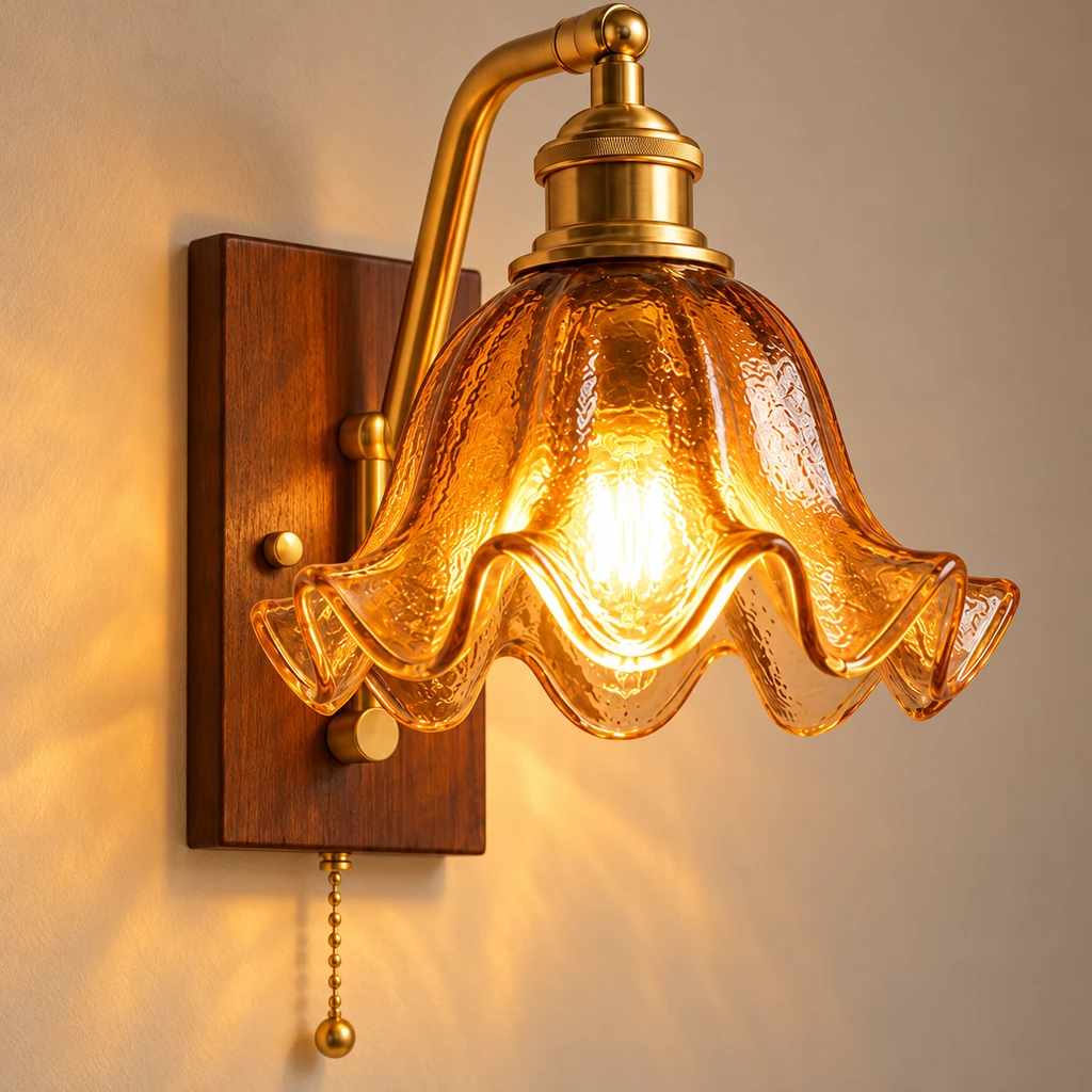 Amber glass shade