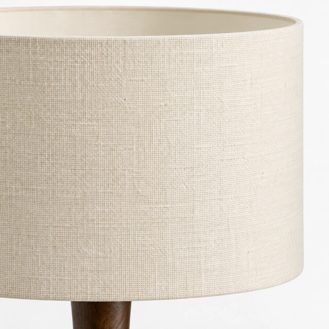 Cream fabric drum shade
