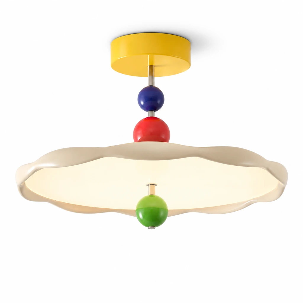 Milo Memphis colorful orb flush mount ceiling light on white