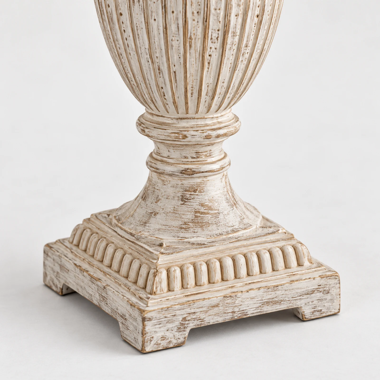 Square stepped pedestal wood base